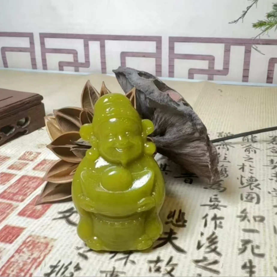 《抖音官方质检》天然A货黄金玉财神 讲解链接 LX"