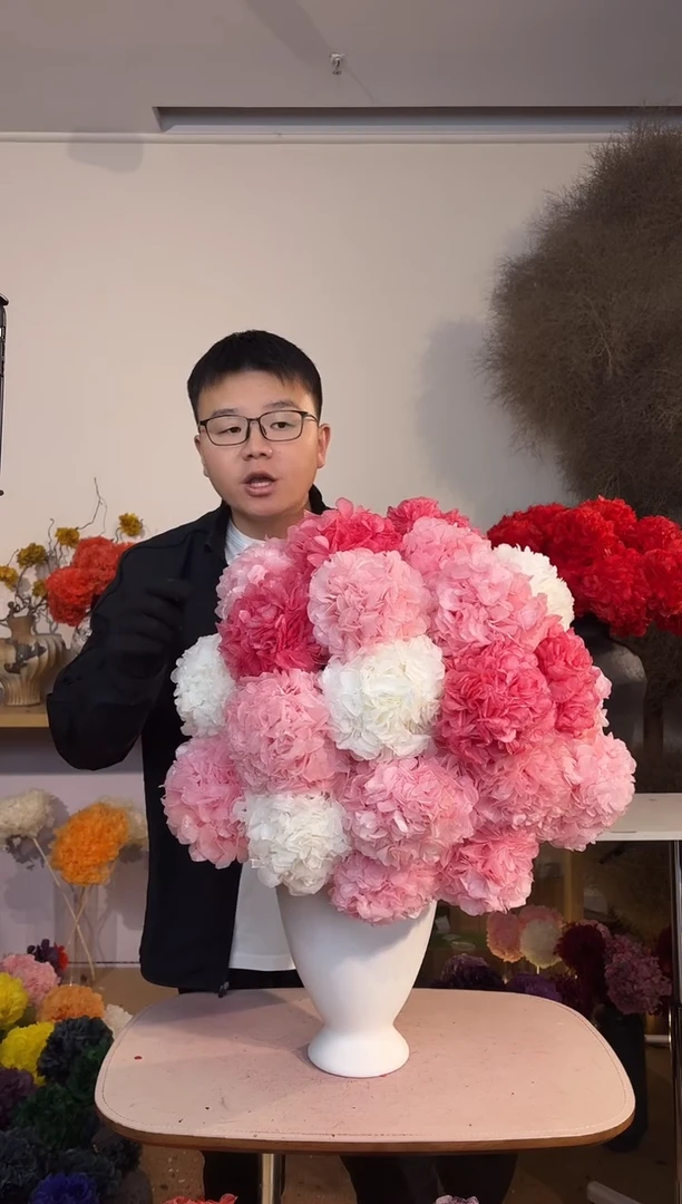 漂色永生大叶绣球花球11枝—深粉/浅粉/白（开播福利）