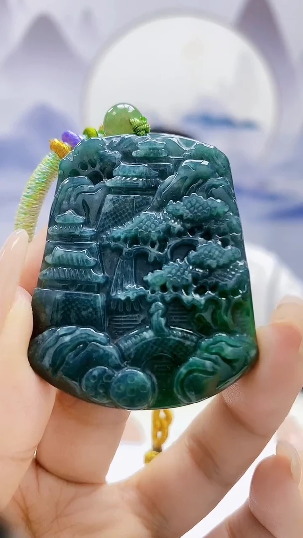 翡翠未镶嵌颈饰5060xx-JJ挂件62