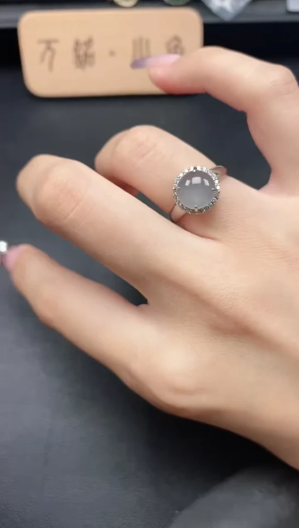 翡翠戒指银S925镶嵌51511