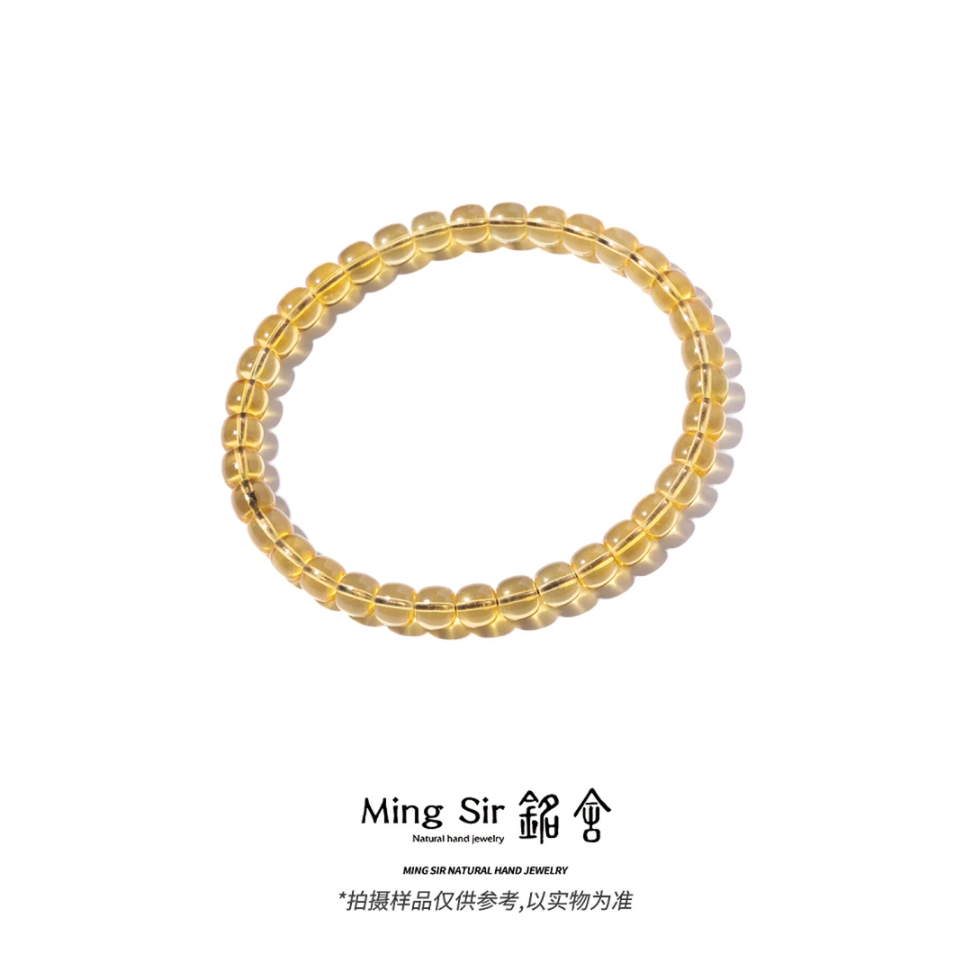 【铭舍 云端pro蓝珀】3A级缅料金蓝净水精工老型单圈手串（接受劝退）