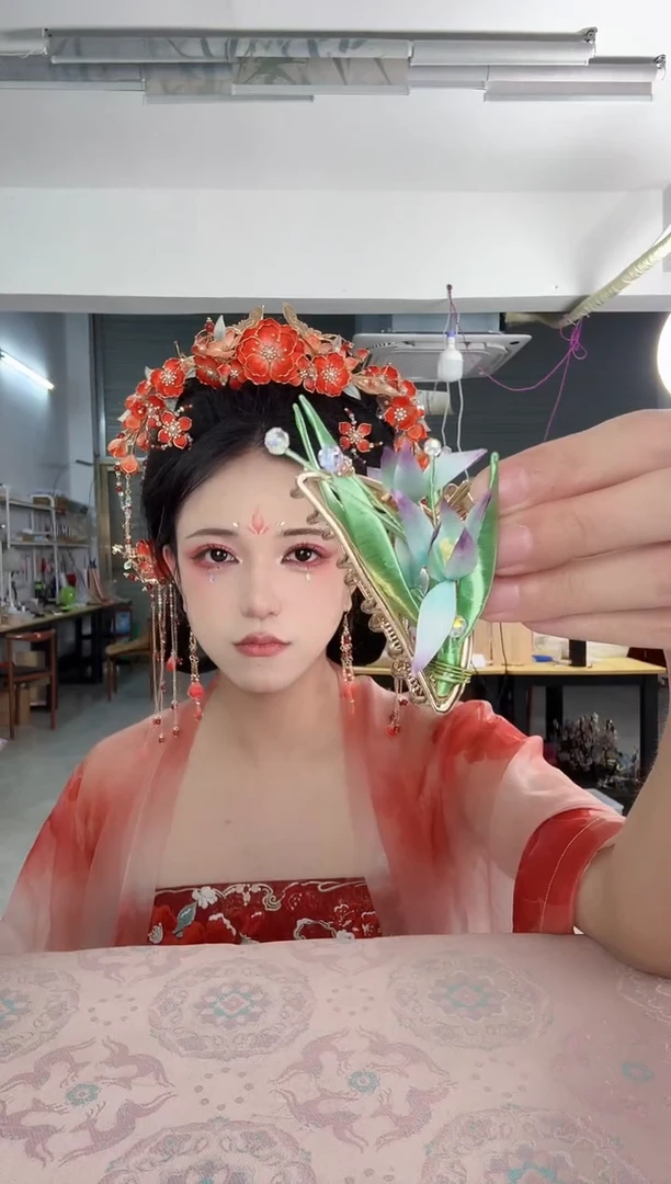 合金无957 微瑕非遗绒花中号抓夹