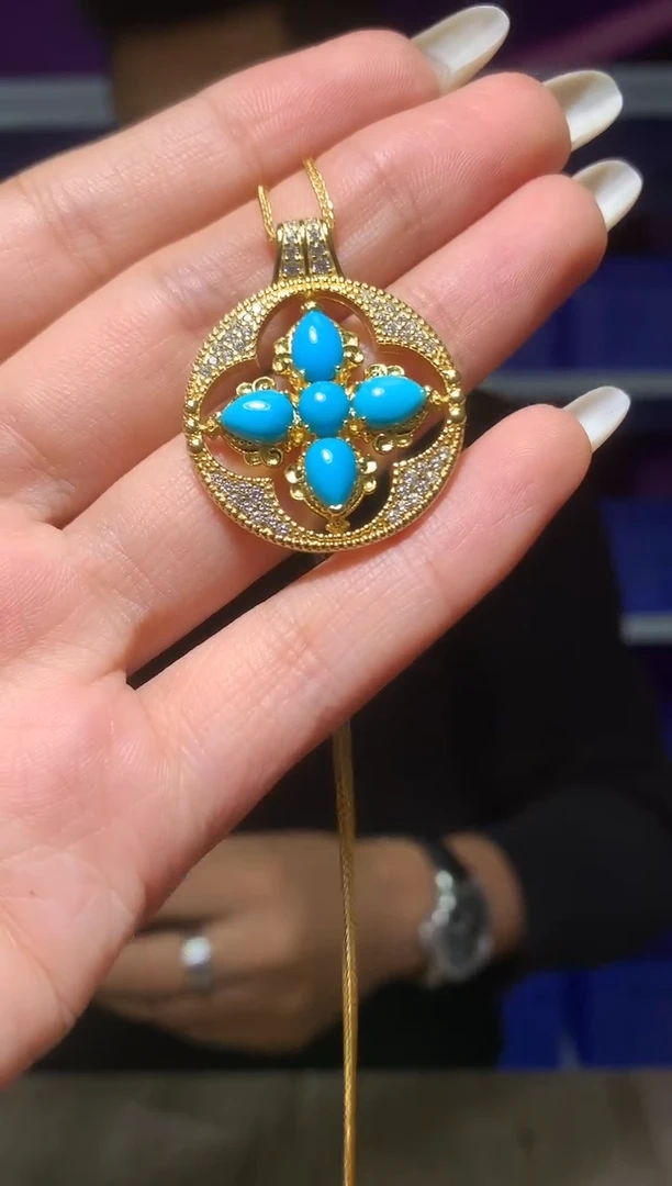 银S925镶嵌绿松石颈饰【宝石世家严选】