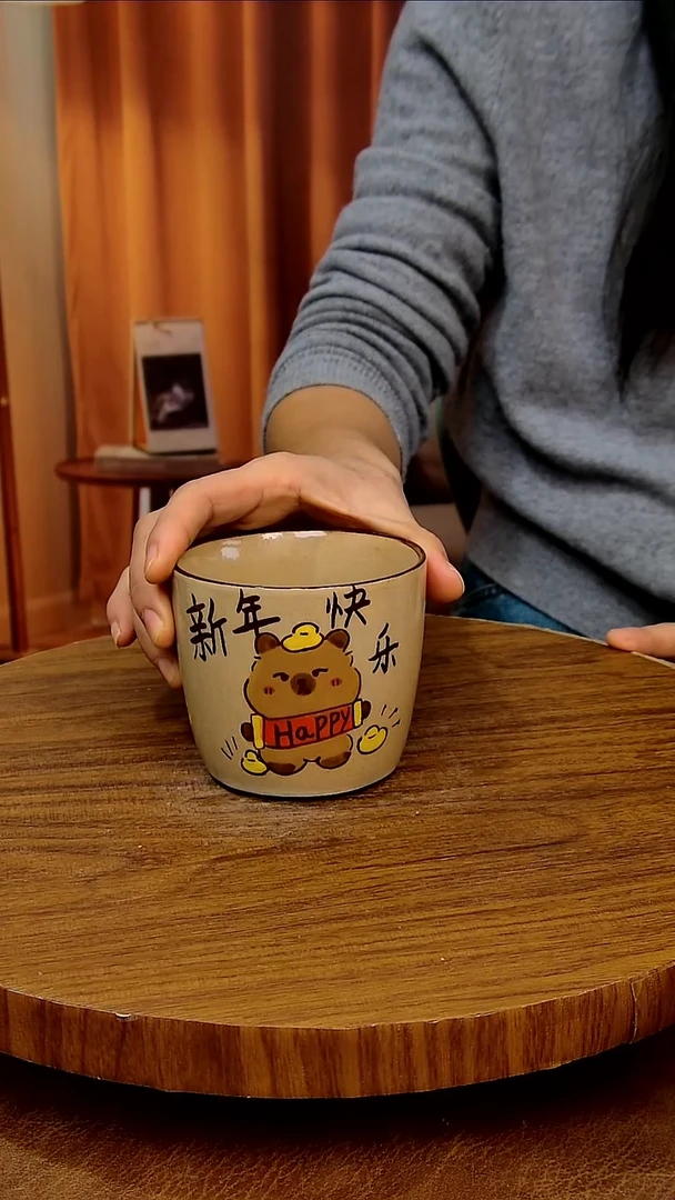 摆件陶景德镇手工手绘釉下彩陶瓷