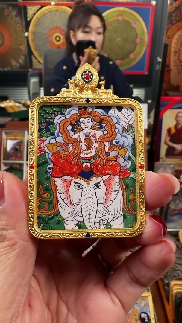 【闪购商品】吊坠壹善缘城手绘唐卡普贤年终大促