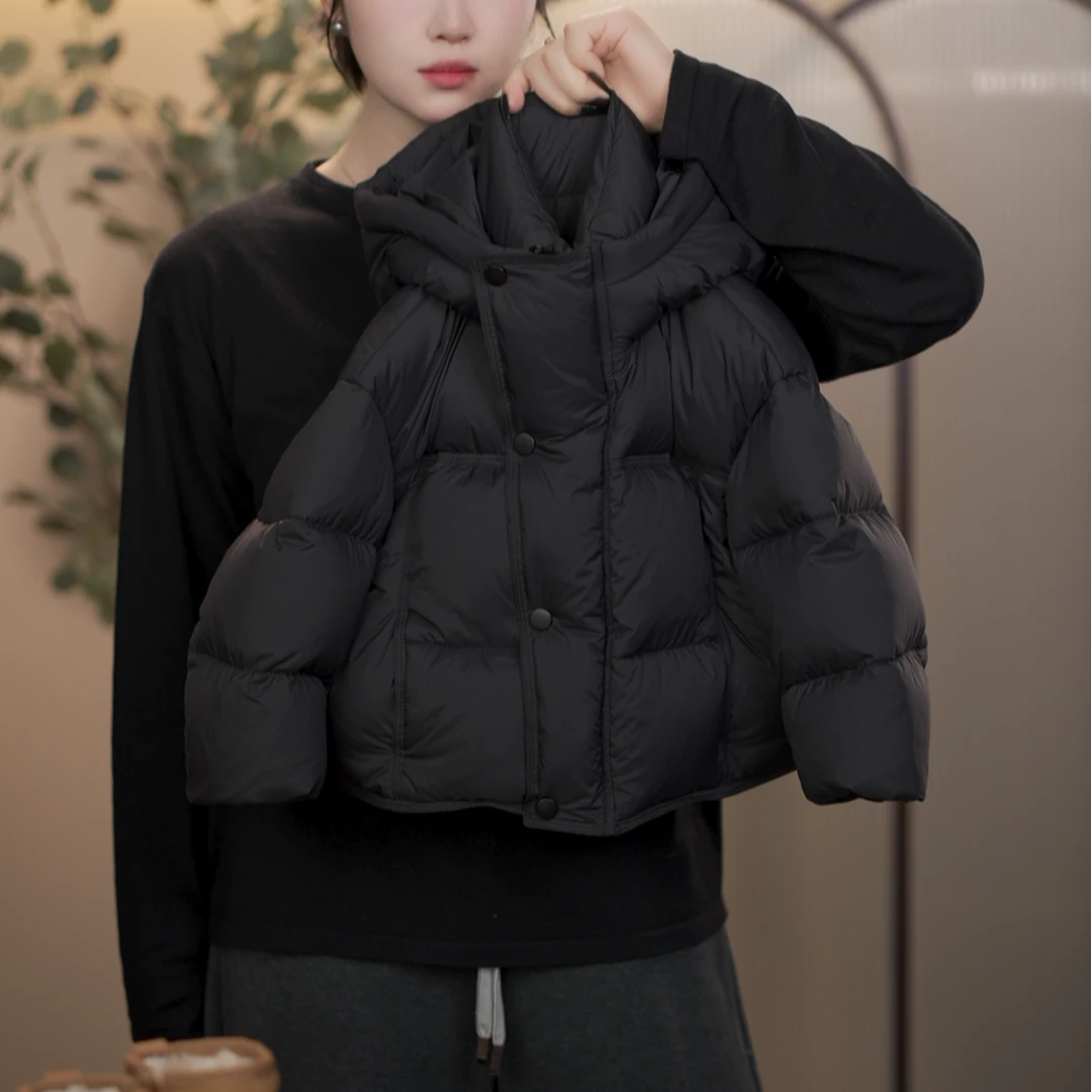 【菠菜不菜】2025双倍充绒白鸭绒羽绒服极寒系列韩版设计师款羽绒服