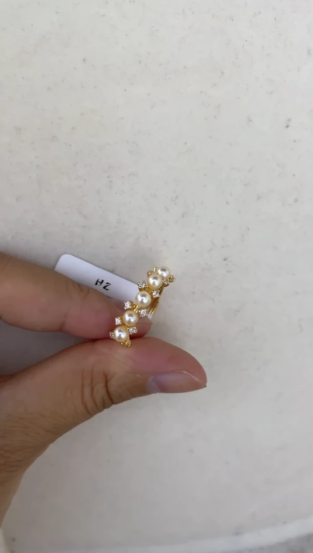 海水珍珠戒指银S925镶嵌戒指