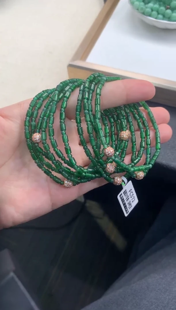 未镶嵌手串翡翠FC572 翡翠DIY手串 多样性发其一