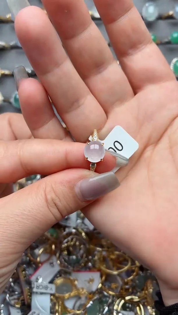 银S925镶嵌戒指翡翠.