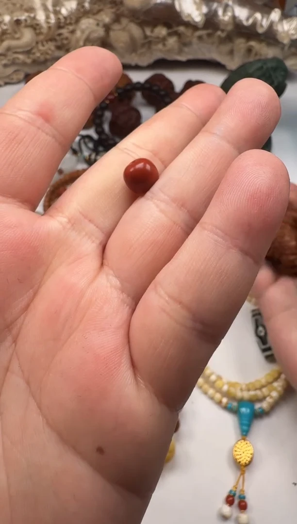 未镶嵌单珠南红玛瑙爱***芯单珠 南红玛瑙