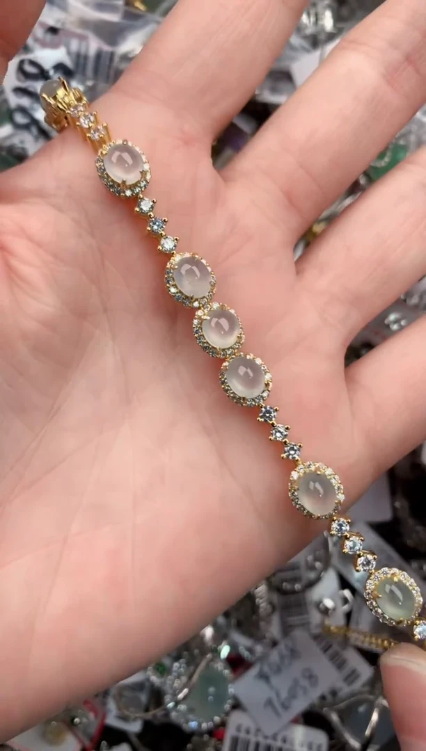 银S925镶嵌戒指翡翠222              8