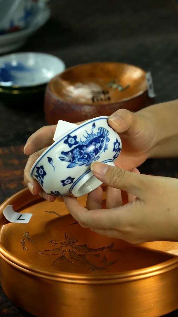 千款景德镇手绘茶具直接炸