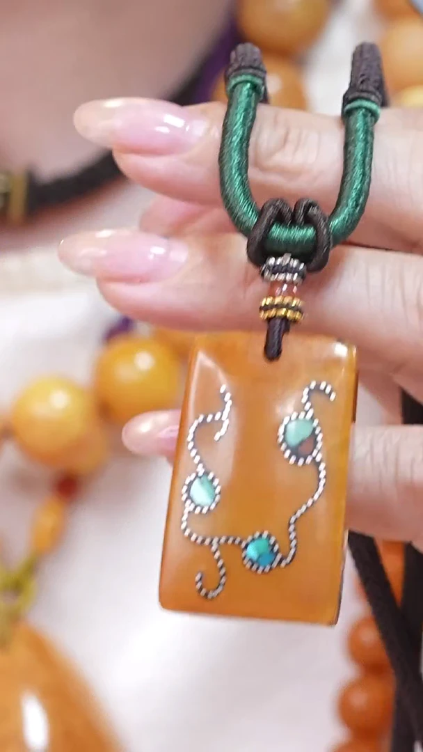 蜜蜡颈饰未镶嵌7777天然蜜蜡珠宝奇石云端妖孽全部保真