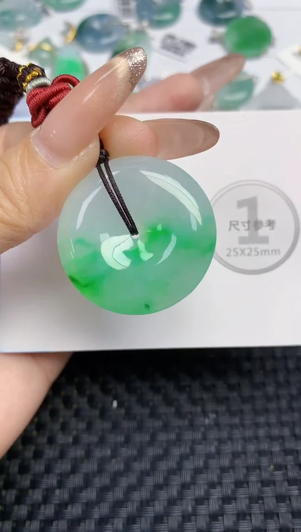 颈饰未镶嵌翡翠天然缅甸A货翡翠百元以上9元证书费自理