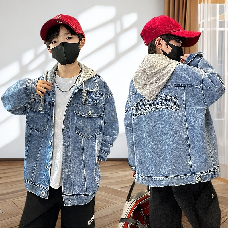 牛仔外套男童春秋款时髦帅气中大童休闲洋气衣服2025新款夹克潮