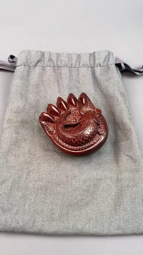 【闪购商品】檀香紫檀（小叶紫檀）把件印度小叶紫檀 熊掌鱼 拍