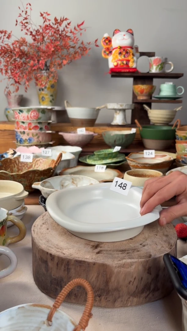 陶瓷148-粗陶牛仔盘