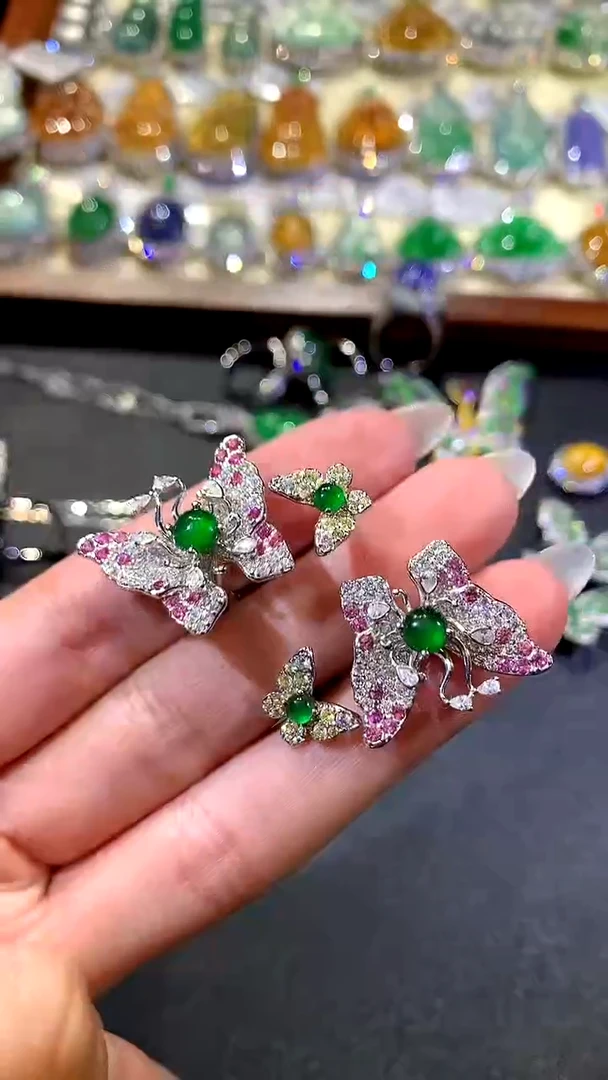 【闪购商品】翡翠戒指银S925镶嵌215-戒指（多样性发货一件