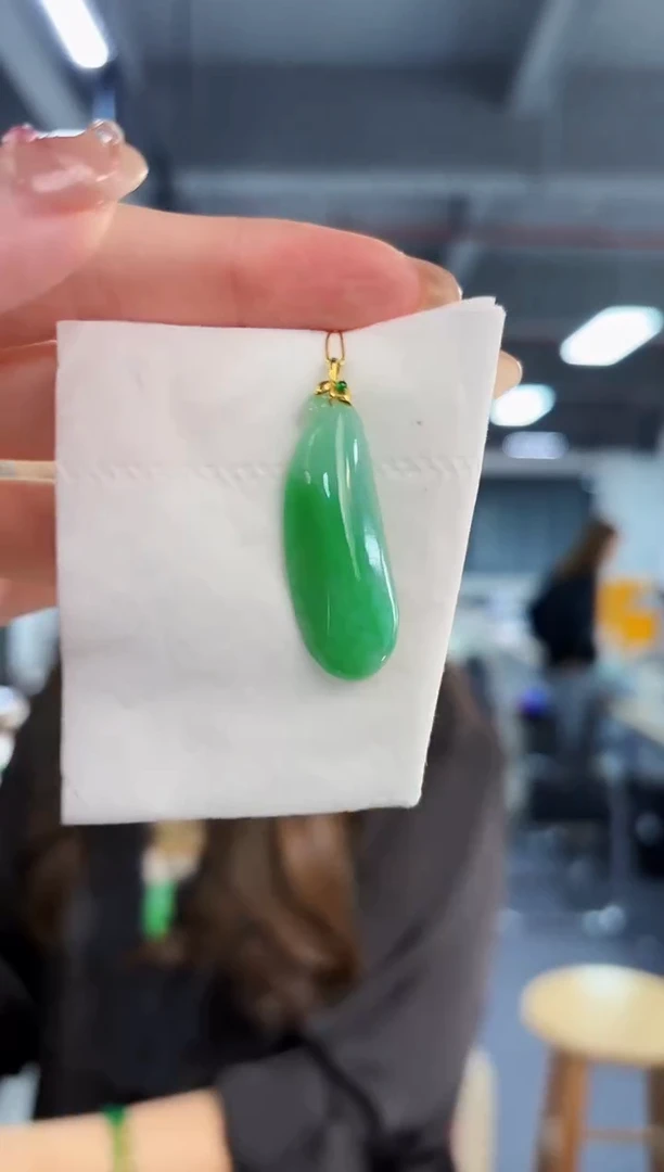 【闪购商品】翡翠颈饰18K金镶嵌缅料A货/支持复检/一件