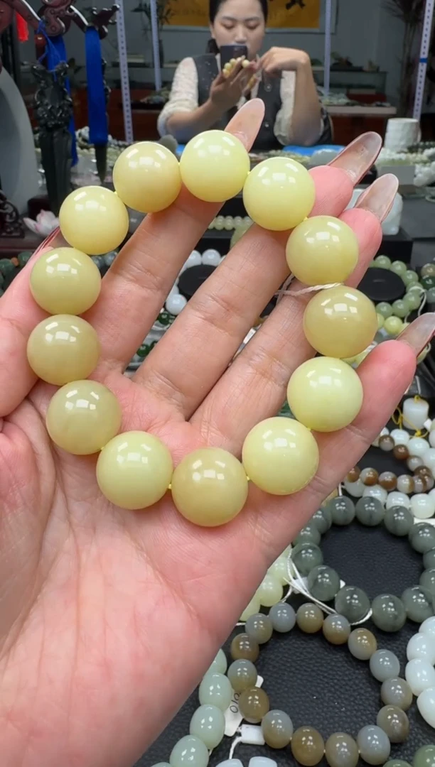 未镶嵌手链和田玉新疆若羌黄口卡17