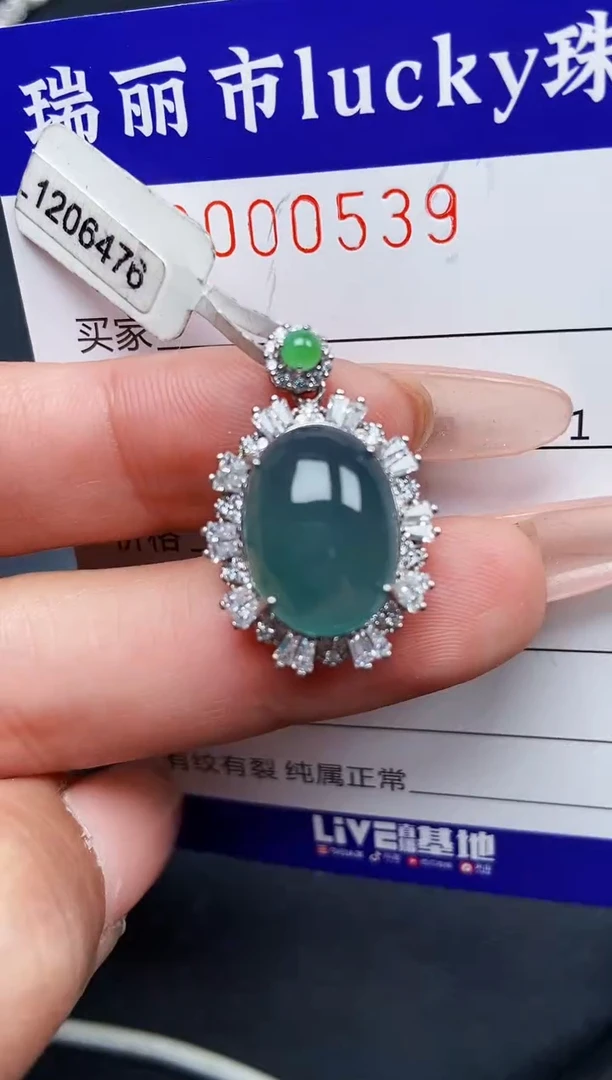 【闪购商品】翡翠颈饰银S925镶嵌0539