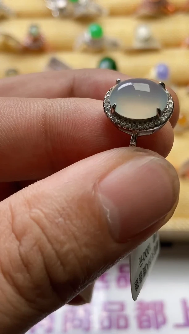 【闪购商品】翡翠戒指银S925镶嵌0000