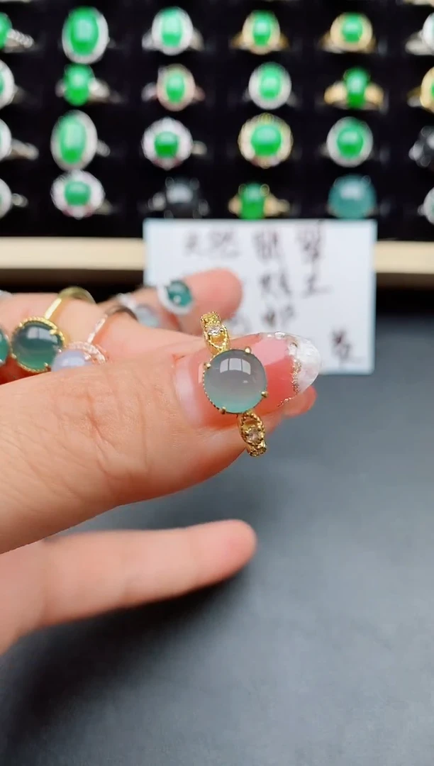 【闪购商品】翡翠戒指银S925镶嵌08080
