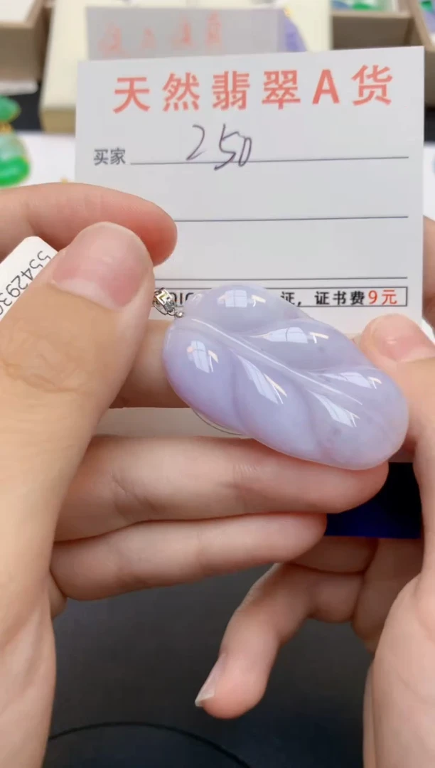 翡翠18K金镶嵌颈饰天然缅甸A货翡翠