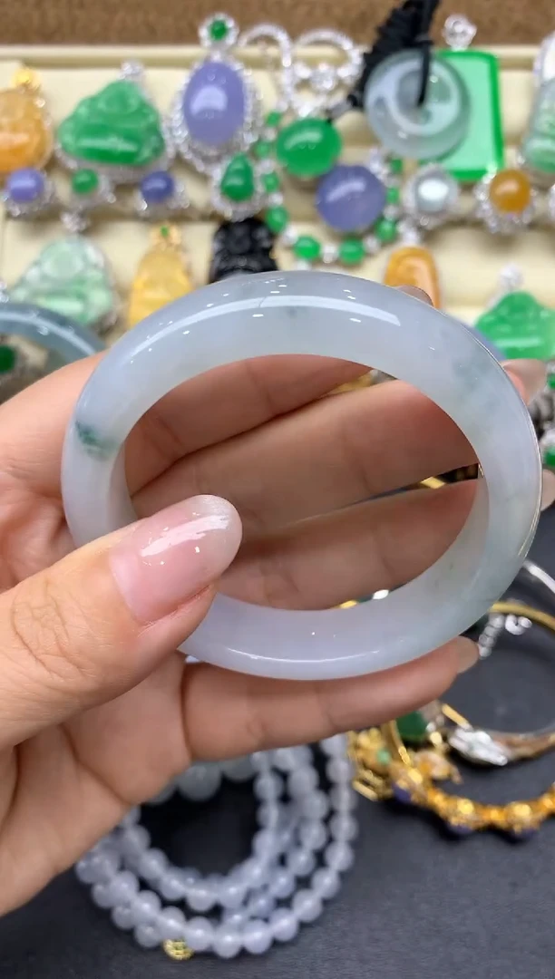 【闪购商品】翡翠手镯18K金镶嵌514-中国好珍宝