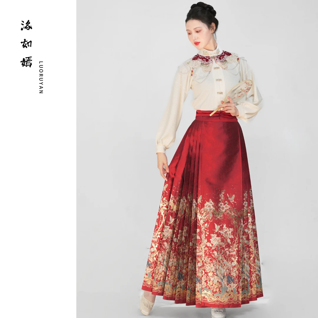 洛如嫣【蝶恋花套装】中国风马面裙女生日常通勤古风汉服美如画