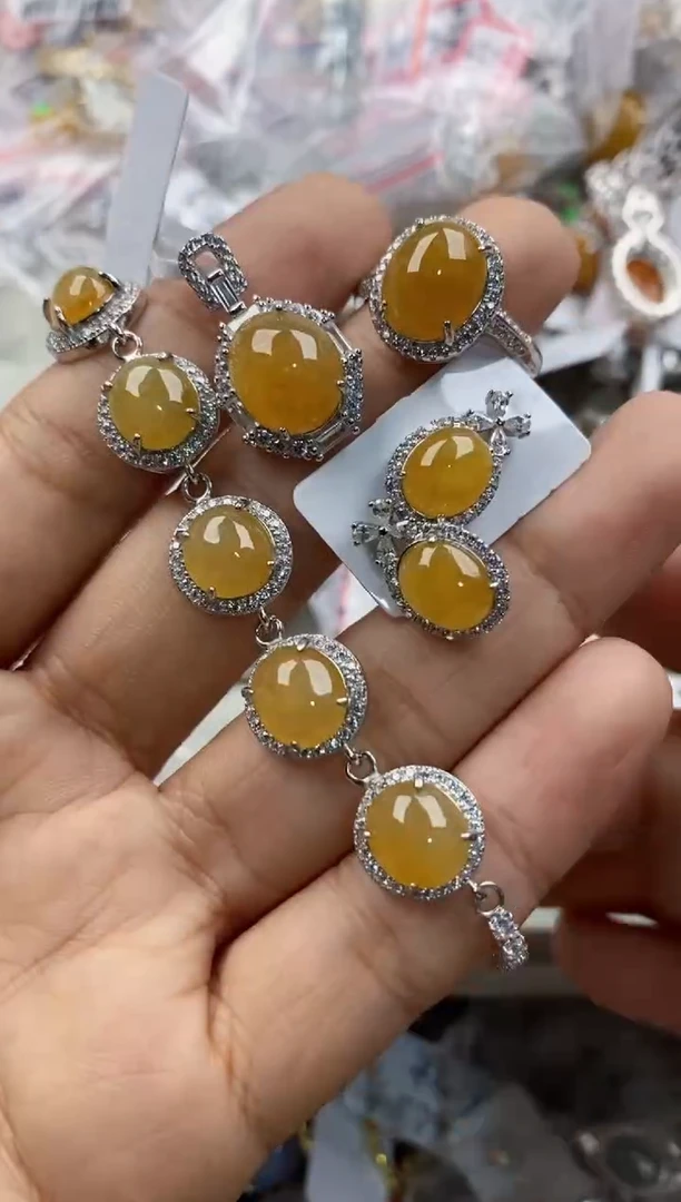 银S925镶嵌戒指翡翠10              6