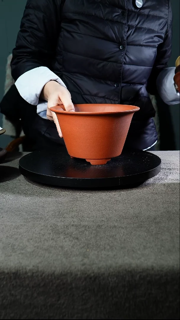 宜兴紫砂小花盆盆