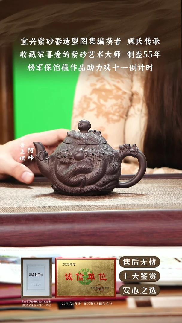 杨军保黑墩头九龙壶300cc