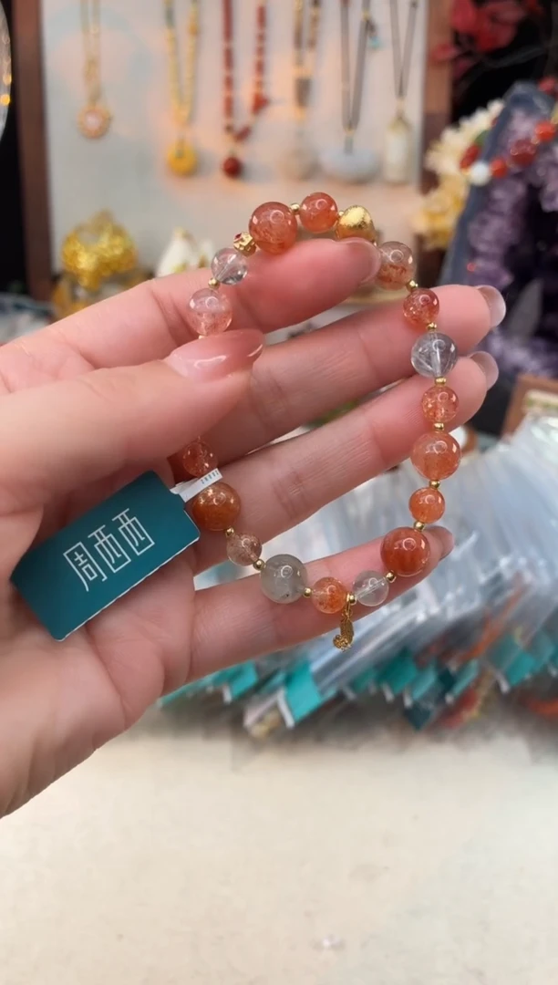 银S925镶嵌手链长石@@A951G019823