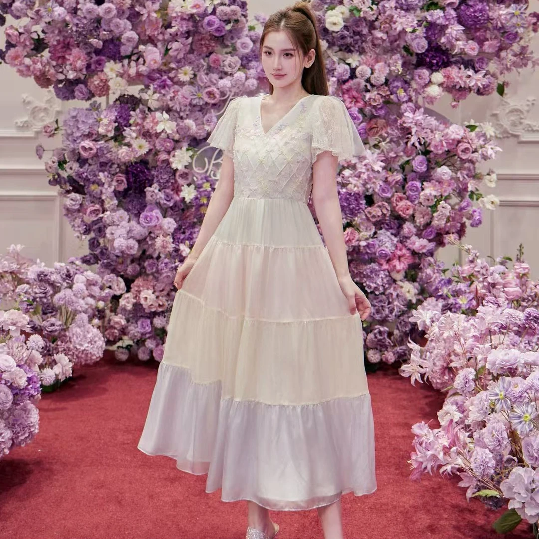 Marie Elie【紫鸢流光】新款真丝连衣裙EAF61M05600