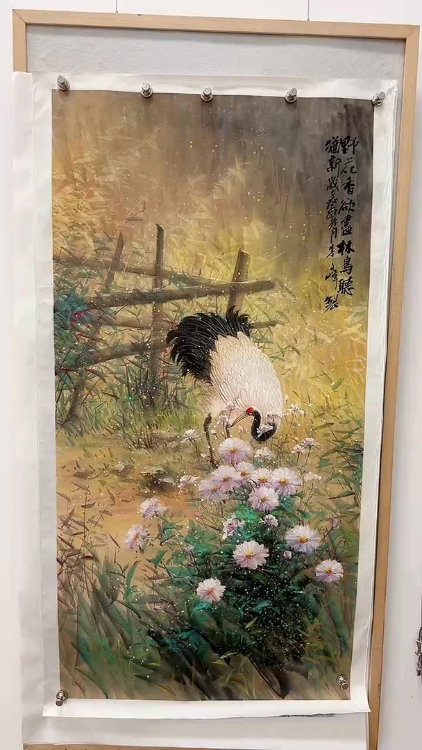 国画李文峰8平尺鹤
