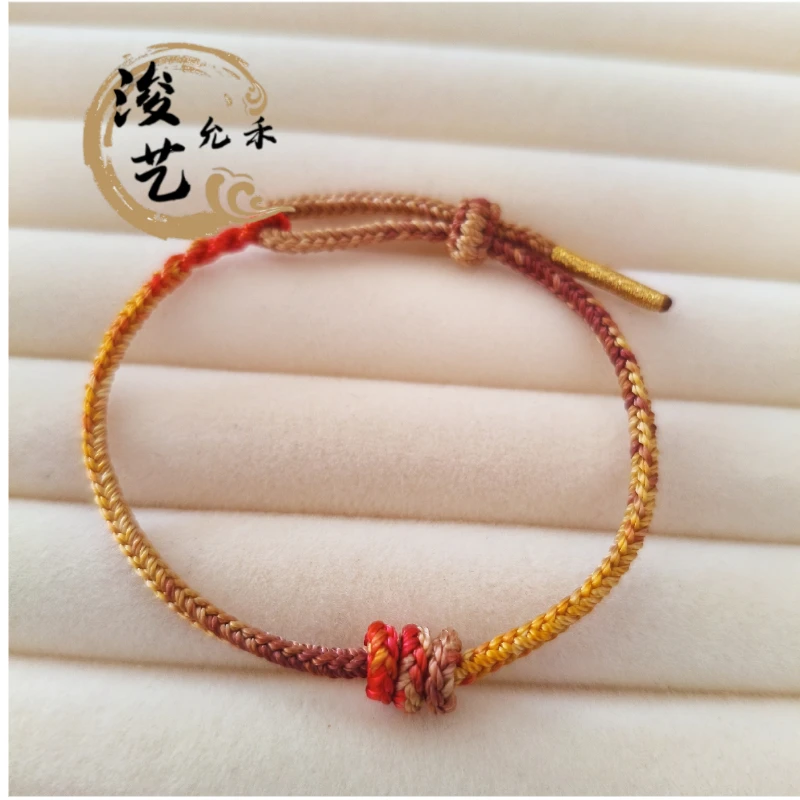 手链 2026马年纯手工可调节红绳手链积土成金编织绳本命年手绳