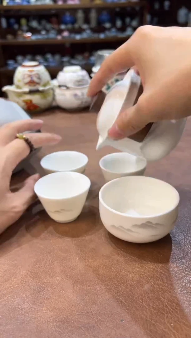 真的很便宜超好看会开片的旅行茶具