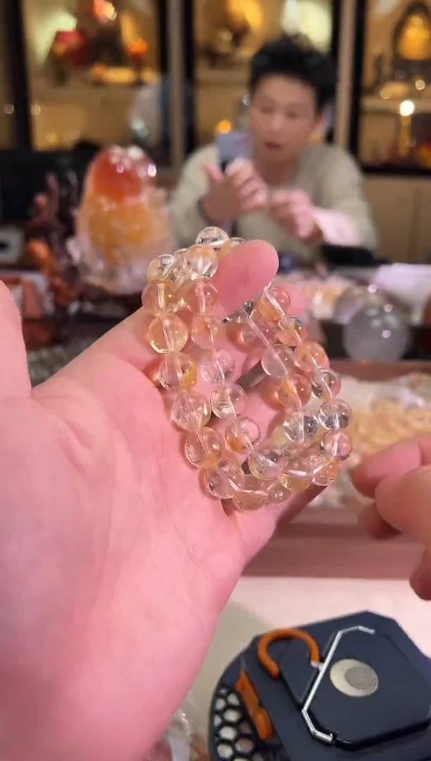 未镶嵌手链水晶12mm+锦鲤胶花（多样性发一）