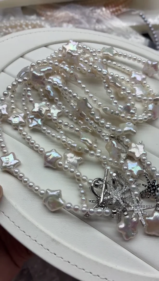 项链未镶嵌淡水珍珠多样性发其一，非无暇