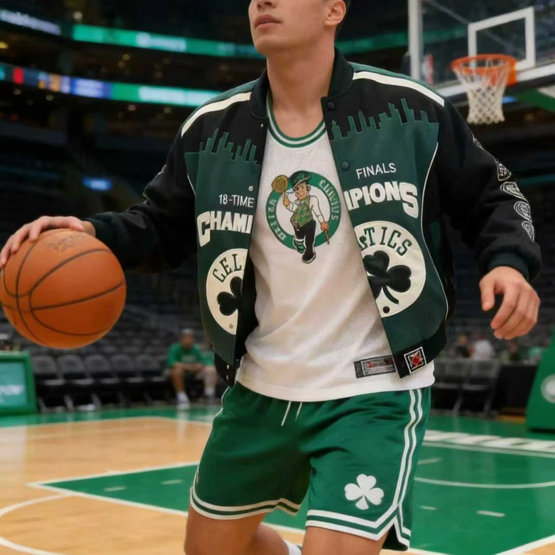 美式男士厚款长袖百搭冬季刺绣常规款春季夹克时尚加绒情侣秋季