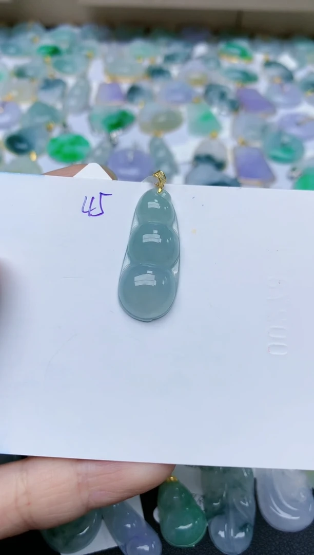 【闪购商品】翡翠颈饰18K金镶嵌天然翡翠A货    