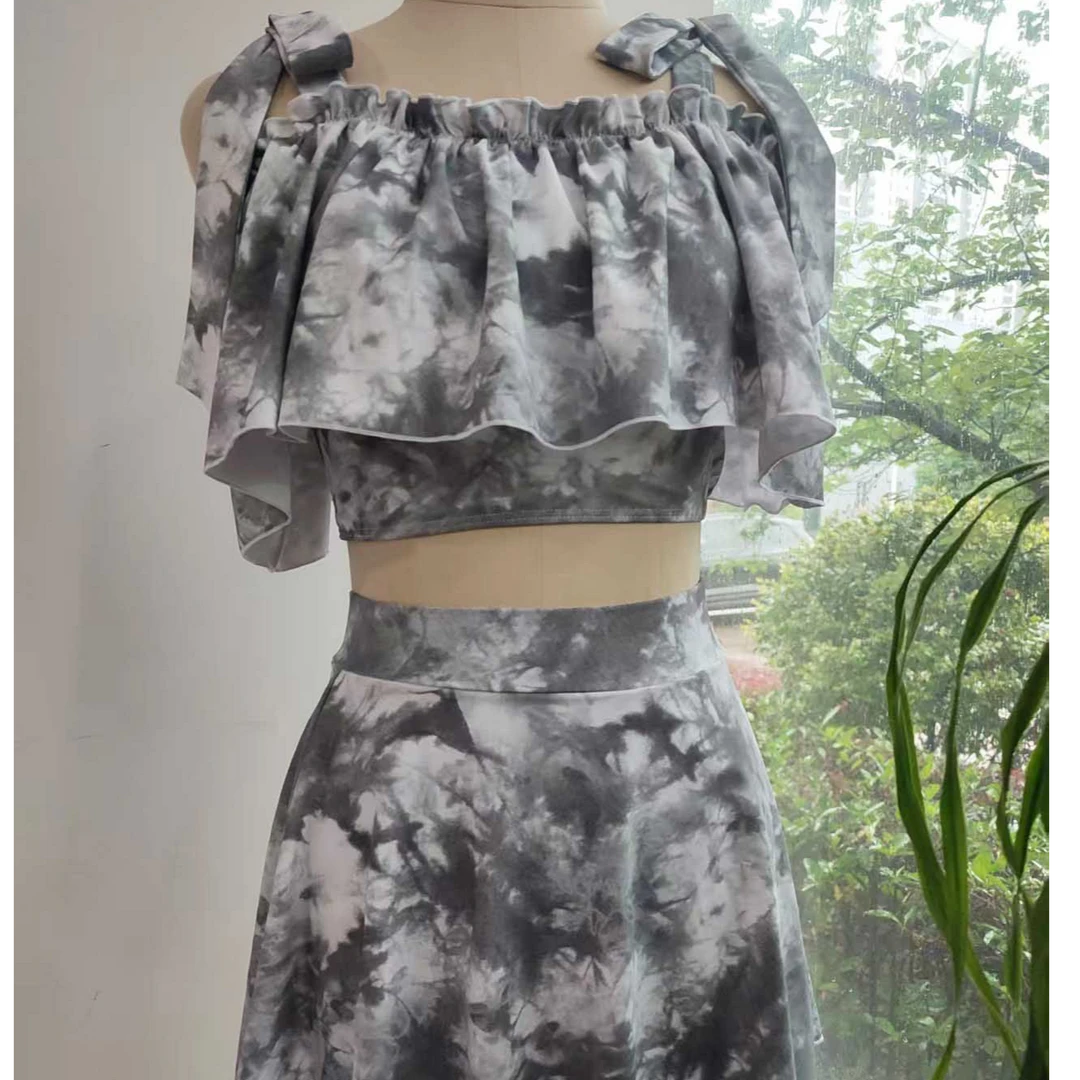 T074可爱蝴蝶结分体泳衣、裙套装泳衣时尚