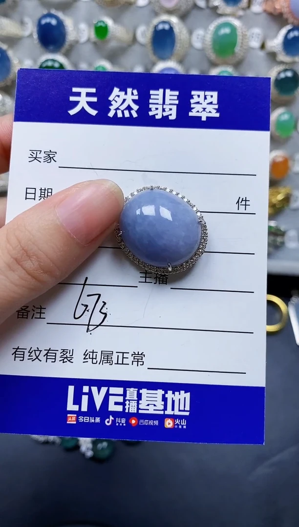 翡翠银S925镶嵌颈饰673