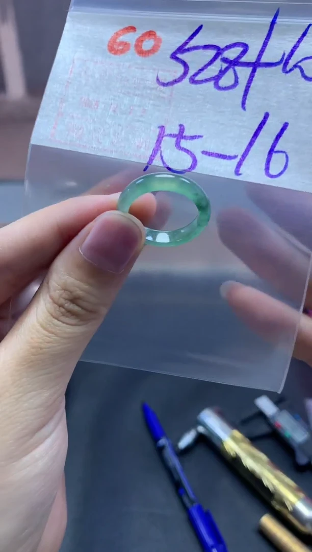 未镶嵌定制翡翠戒圈15-16#538毛货需精细抛光