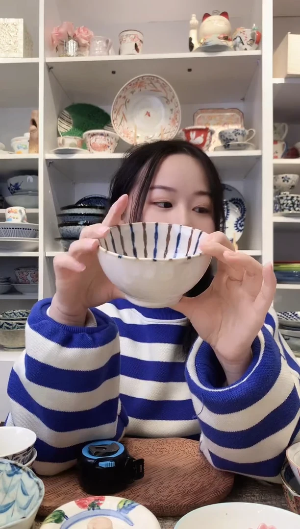 陶瓷【微瑕】竹十草饭碗12cm