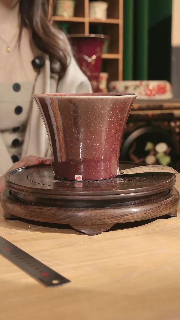 【石湾花盆】6.5寸宽口斗笠盆316