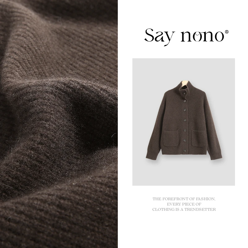 懒猫nono│Saynono 100牦牛绒开衫针织衫/XXZS31509