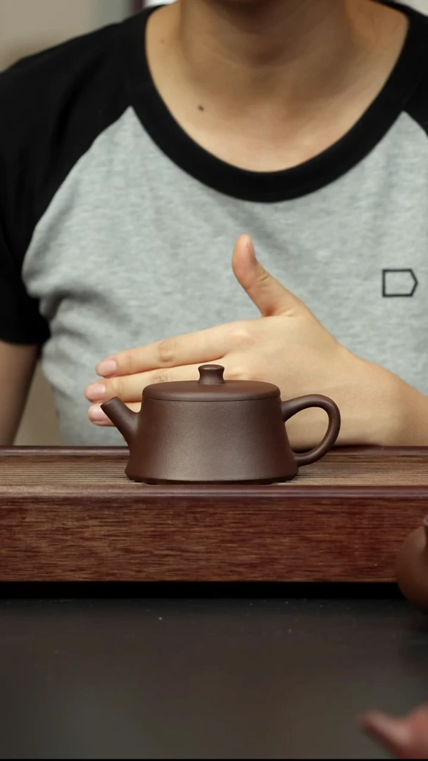 紫砂茶壶老紫泥 云柱