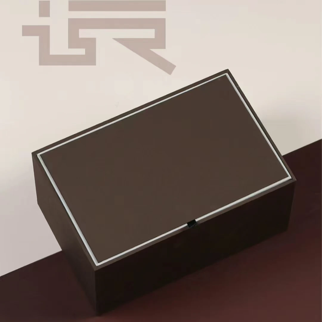 山说礼盒高档茶叶包装盒空礼盒（棕咖色）